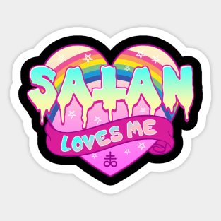 Satan Loves Me I Satanic 666 Occult  design Sticker